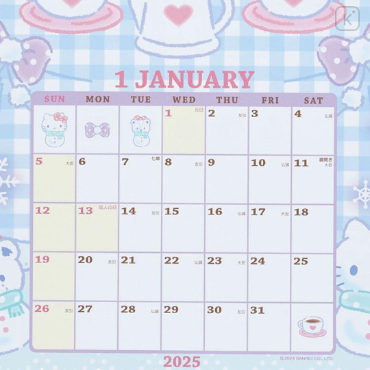 Japan Sanrio Original Die-cut Calendar - Hello Kitty / 2025 - 5