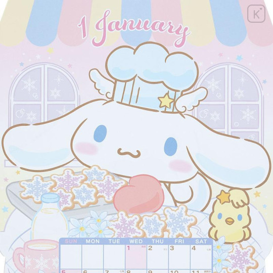 Japan Sanrio Original Die-cut Calendar - Cinnamoroll / 2025 - 4