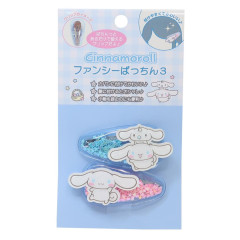 Japan Sanrio Hair Clip 2pcs Set - Cinnamoroll / Glitter Stars