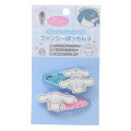 Japan Sanrio Hair Clip 2pcs Set - Cinnamoroll / Glitter Stars - 1