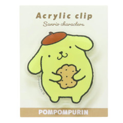 Japan Sanrio Acrylic Clip - Pompompurin / Cookie