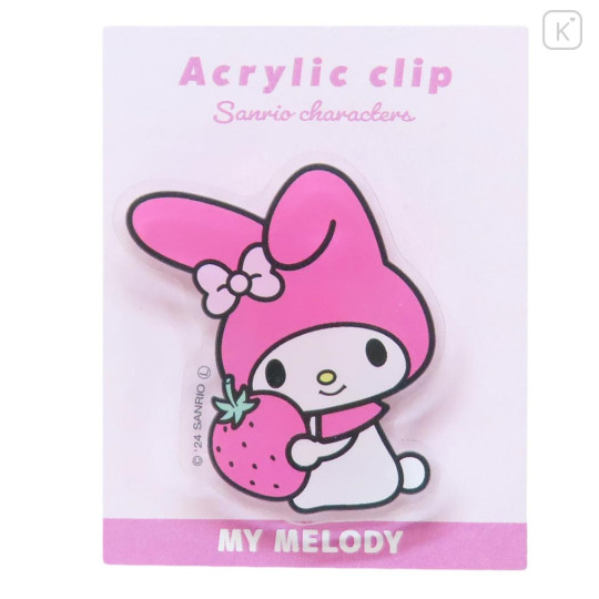 Japan Sanrio Acrylic Clip - My Melody / Strawberry - 1