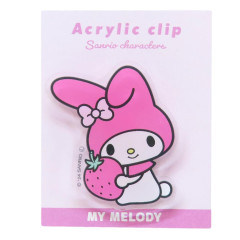 Japan Sanrio Acrylic Clip - My Melody / Strawberry