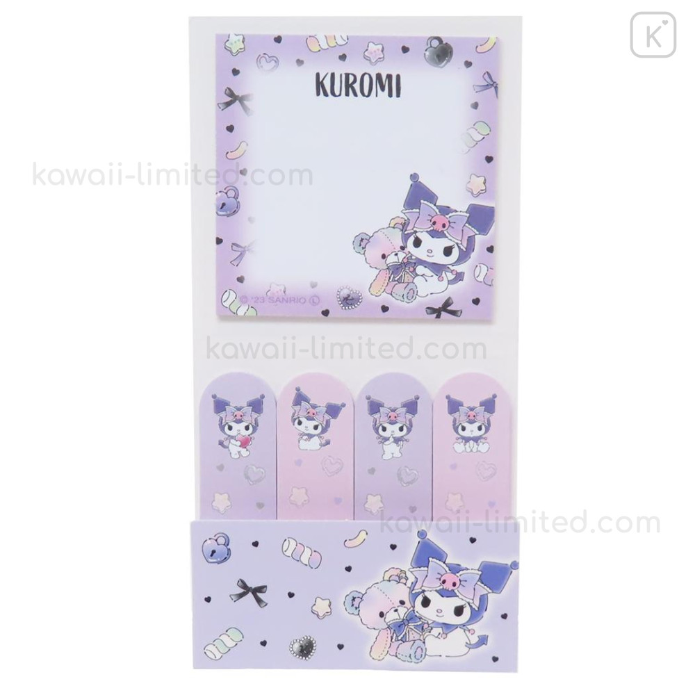 Japan Sanrio Index Sticky Notes - Kuromi : Unicorn Ribbon