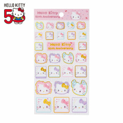 Japan Sanrio Gold Accent Sticker - Hello Kitty / 50th Anniversary