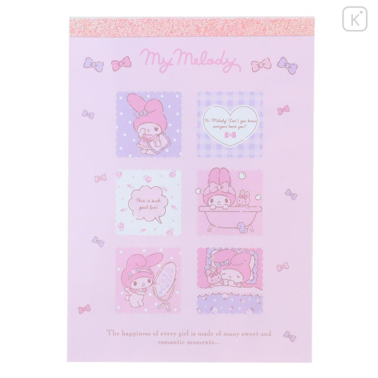 Japan Sanrio A6 Notepad - My Melody / Daily Routine - 1