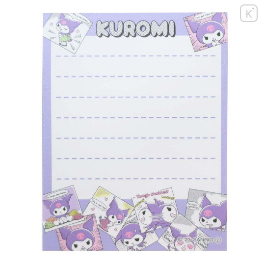 Japan Sanrio Mini Notepad - Kuromi / Daily Routine - 2