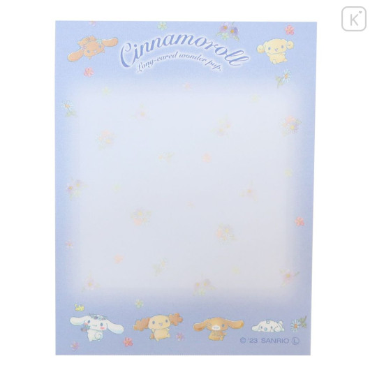 Japan Sanrio Mini Notepad - Cinnamoroll / Blue Flora - 3