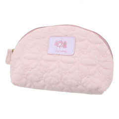 Japan Sanrio Round Pouch - My Melody / Light Pink Embroidered