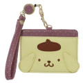 Japan Sanrio Pass Case Card Holder with Reel - Pompompurin / Face - 1