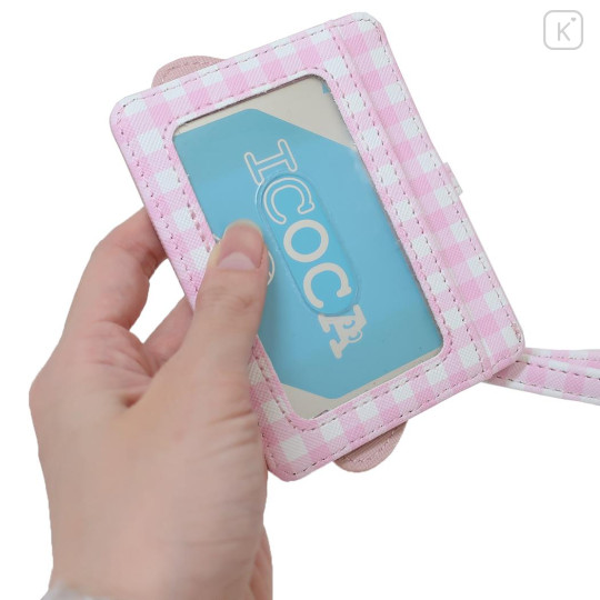 Japan Sanrio Pass Case Card Holder with Reel - My Melody / Face - 2
