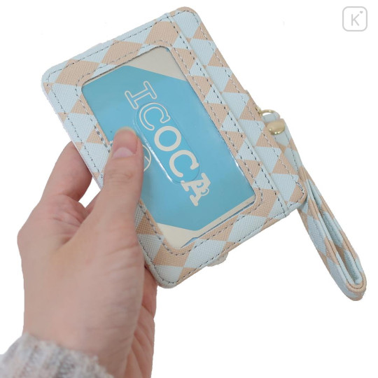 Japan Sanrio Pass Case Card Holder with Reel - Cinnamoroll / Face - 2