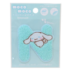Japan Sanrio Fluffy Embroidery Sticker For Cloth Surface - Cinnamoroll / Alphabet N