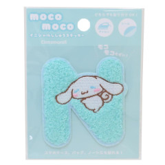 Japan Sanrio Patch Fluffy Embroidery Sticker For Cloth Surface - Cinnamoroll / Alphabet N