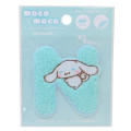 Japan Sanrio Fluffy Embroidery Sticker For Cloth Surface - Cinnamoroll / Alphabet N - 1