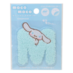 Japan Sanrio Fluffy Embroidery Sticker For Cloth Surface - Cinnamoroll / Alphabet M