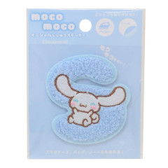 Japan Sanrio Fluffy Embroidery Sticker For Cloth Surface - Cinnamoroll / Alphabet S
