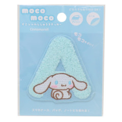Japan Sanrio Fluffy Embroidery Sticker For Cloth Surface - Cinnamoroll / Alphabet A