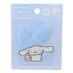 Japan Sanrio Patch Fluffy Embroidery Sticker For Cloth Surface - Cinnamoroll / Alphabet K