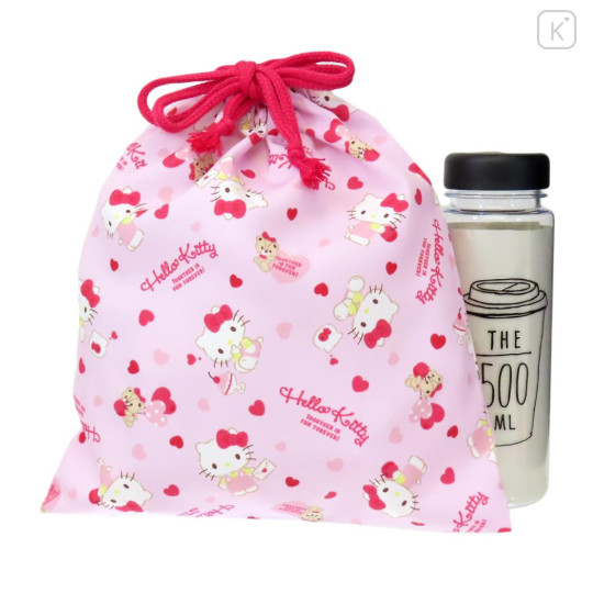Japan Sanrio Drawstring Bag (M) - Hello Kitty / Lovely Pink - 2