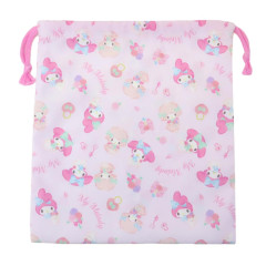 Japan Sanrio Drawstring Bag (M) - My Melody & Sweet Piano / Lovely Pink