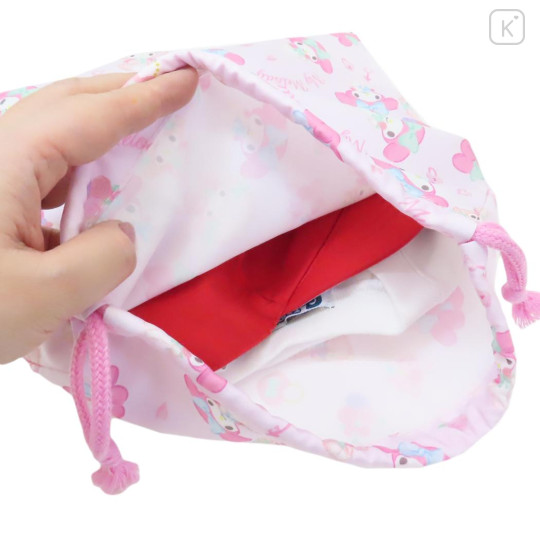 Japan Sanrio Drawstring Bag (M) - My Melody & Sweet Piano / Lovely Pink - 3