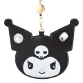 Japan Sanrio Pass Case with Reel - Kuromi / French Girly - 2