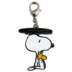 Japan Peanuts Metal Charm Keychain - Snoopy / Helicopter