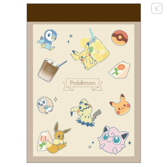 Japan Pokemon Mini Notepad - Enjoy Tea Time - 1