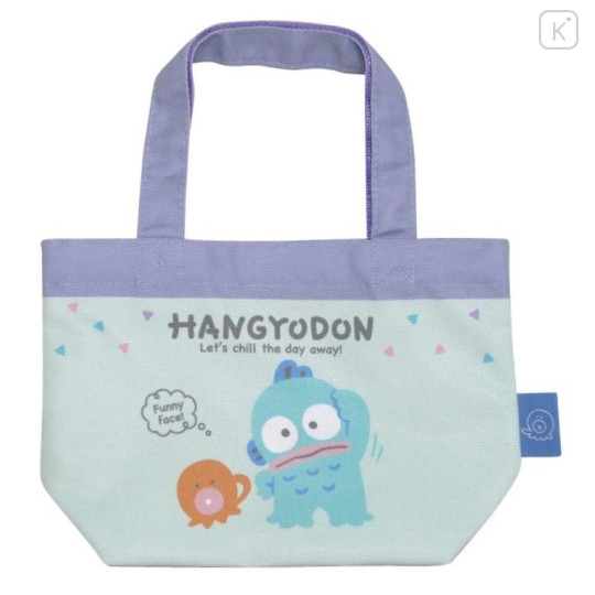 Japan Sanrio Mini Tote Bag - Hangyodon / Let's Chill - 1