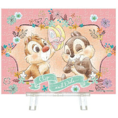 Japan Disney Petit Paris Clear Jigsaw Puzzle 150pcs with Frame - Chip & Dale : Prank Butterfly