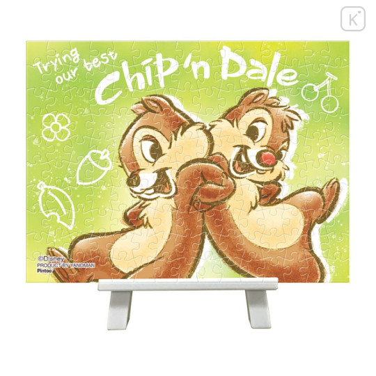 Japan Disney Petit Paris Clear Jigsaw Puzzle 150pcs with Frame - Chip & Dale : Best Friend - 1