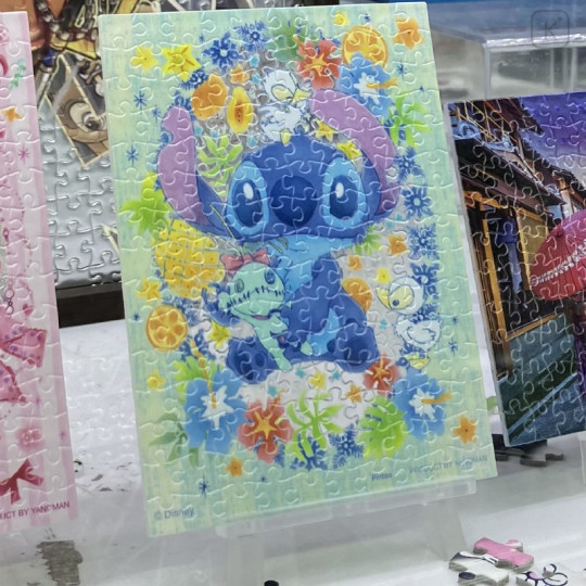 Japan Disney Jigsaw Petit Pulier Clear Puzzle 150pcs & Frame - Stitch - 2