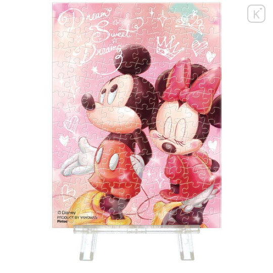 Japan Disney Petit Paris Clear Jigsaw Puzzle 150pcs with Frame - Mickey & Minnie Mouse - 1