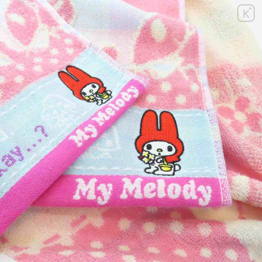 Japan Sanrio Jacquard Wash Towel - My Melody / Excited - 2