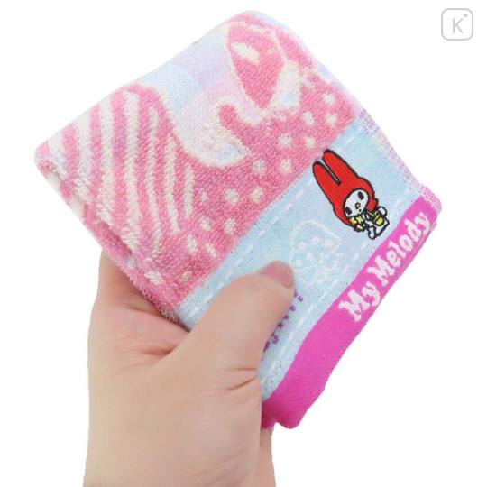 Japan Sanrio Jacquard Towel Handkerchief - My Melody / Excited - 3