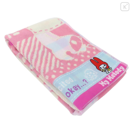 Japan Sanrio Jacquard Face Towel - My Melody / Excited - 3