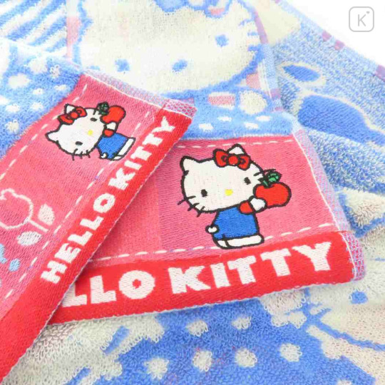 Japan Sanrio Jacquard Wash Towel - Hello Kitty / How do you do - 2