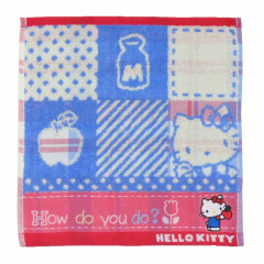 Japan Sanrio Jacquard Towel Handkerchief - Hello Kitty / How do you do