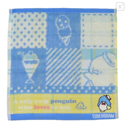 Japan Sanrio Jacquard Towel Handkerchief - Tuxedo Sam / Love to Eat - 1