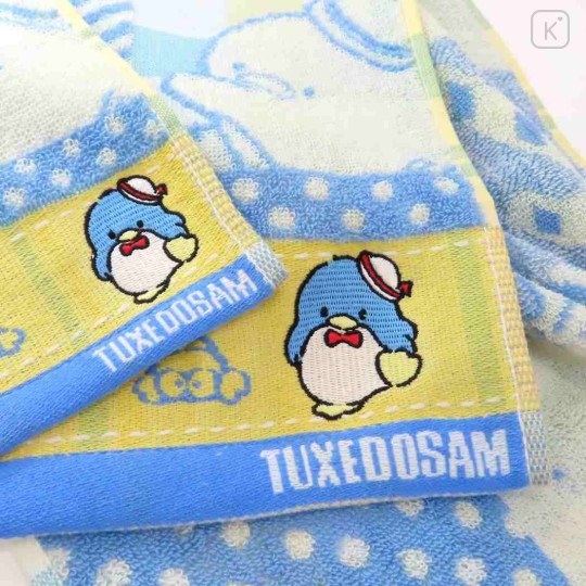 Japan Sanrio Jacquard Face Towel - Tuxedo Sam / Love to Eat - 2