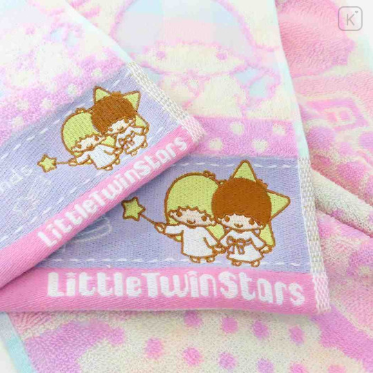 Japan Sanrio Jacquard Wash Towel - Little Twin Stars / Magical Time - 2