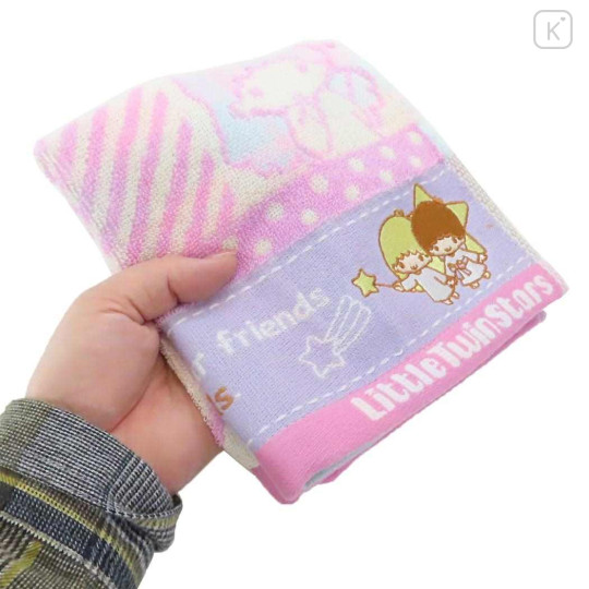 Japan Sanrio Jacquard Wash Towel - Little Twin Stars / Magical Time - 3