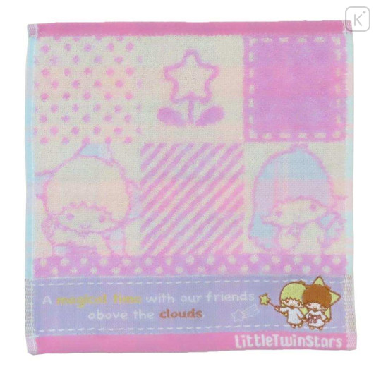 Japan Sanrio Jacquard Towel Handkerchief - Little Twin Stars / Magical Time - 1
