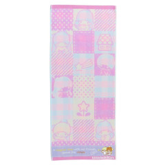 Japan Sanrio Jacquard Face Towel - Little Twin Stars / Magical Time