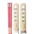 Japan Miffy Chopsticks 16.5cm & Spoon with Case - Pink / Flora - 3