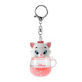 Japan Disney Store Shaka Shaka Keychain - Marie Cat / Water In Mug - 1