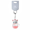 Japan Disney Store Shaka Shaka Keychain - Marie Cat / Water In Mug - 2