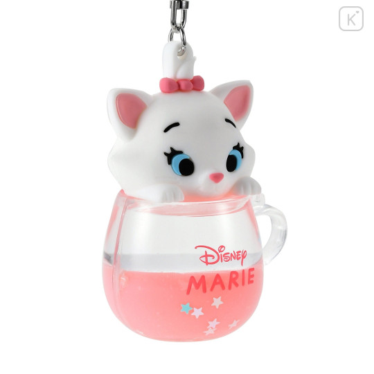 Japan Disney Store Keychain Toy - Marie Cat / Water In Mug - 5
