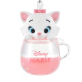 Japan Disney Store Shaka Shaka Keychain - Marie Cat / Water In Mug - 6